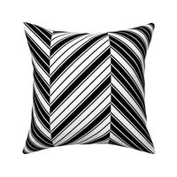 Black and White French Chevron Stripe Pattern