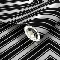 Large Black and White French Chevron Stripe Pattern