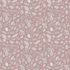 Forestal collection - Pale pink mocha - Rosy Brown tone companion  reverse dark back