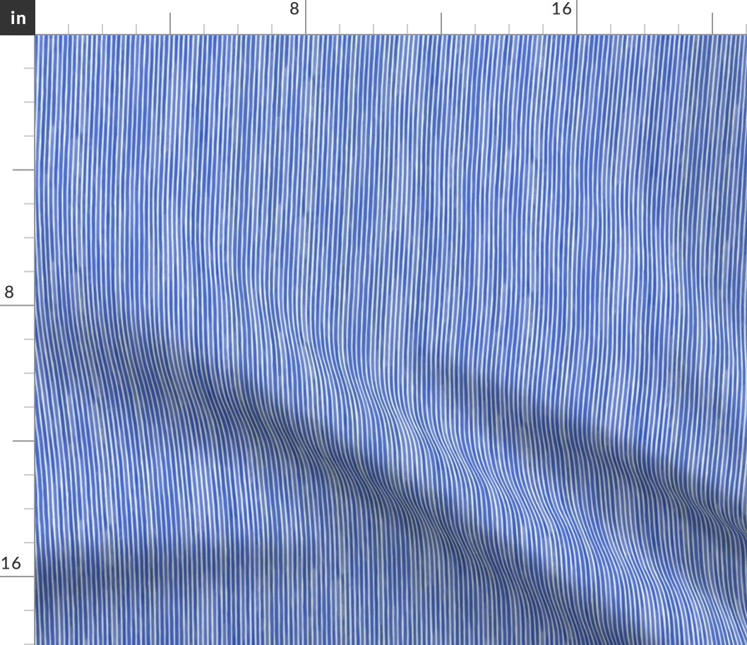 Vertical Watercolor Mini Stripes M+M Cobalt by Friztin