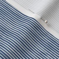 Vertical Watercolor Mini Stripes M+M Navy Blue by Friztin