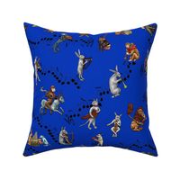 Medieval Musical Animals large blue
