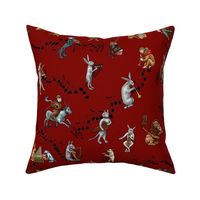 Medieval Musical Animals large red