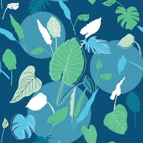 Retro Tropical Shade in Blue