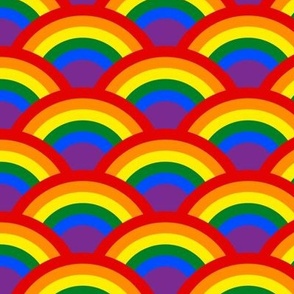Rainbow pride flag colors