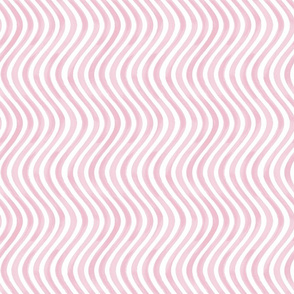 Pink and white wavy striped pattern