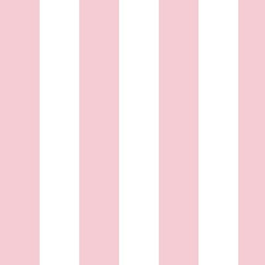 Large Pink Blush Awning Stripe Pattern Vertical in White