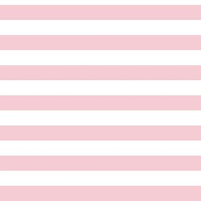 Pink Blush Awning Stripe Pattern Horizontal in White
