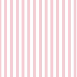 Pink Blush Bengal Stripe Pattern Vertical in White