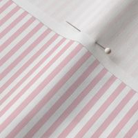 Small Pink Blush Bengal Stripe Pattern Horizontal in White