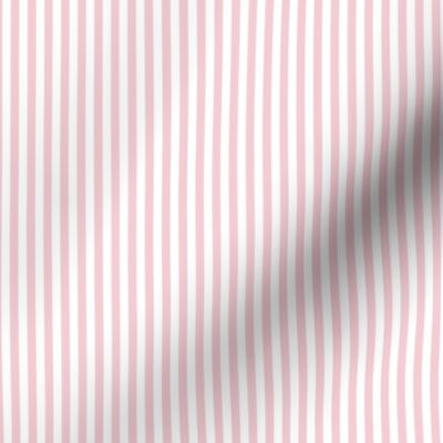 Small Pink Blush Bengal Stripe Pattern Vertical in White