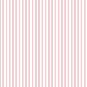 Small Pink Blush Bengal Stripe Pattern Vertical in White