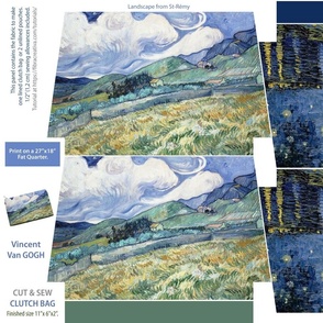 Van Gogh Cut and sew Clutch bag // Provence