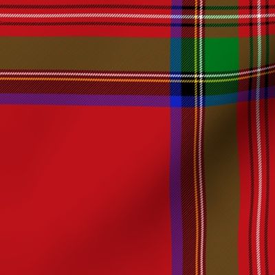 Royal Stewart universal tartan, wide red band, 10"
