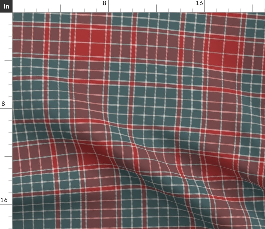 Major James Fraser tartan, c. 1730, 10" muted