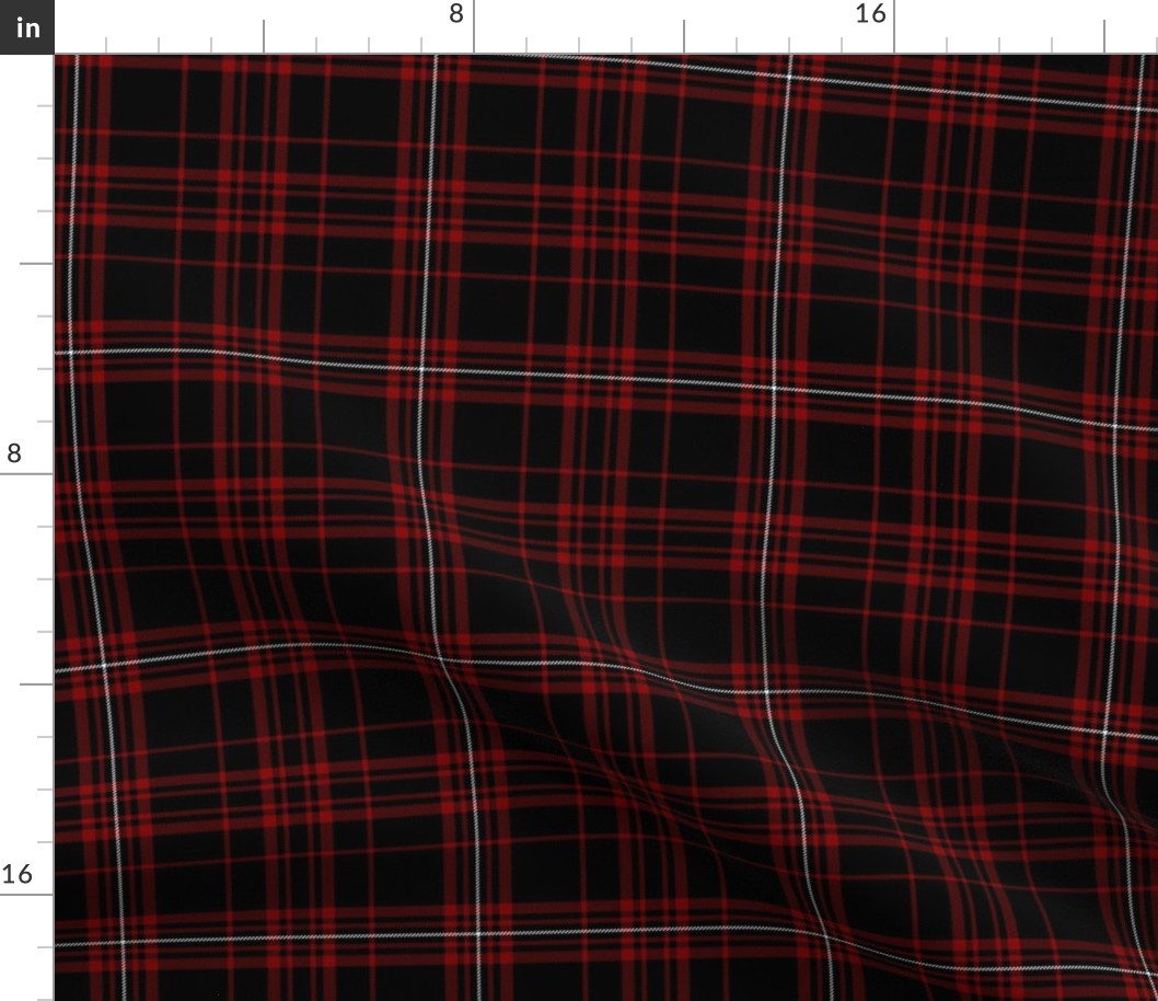 MacDonell of Glengarry red tartan, 6"  black ground