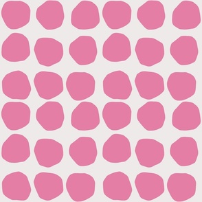 Happy pink dots, minimal, abstract, bold, colorful, pink