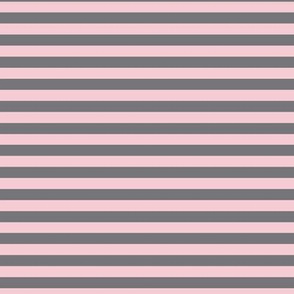 Pink Blush Bengal Stripe Pattern Horizontal in Mouse Grey
