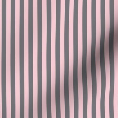 Pink Blush Bengal Stripe Pattern Vertical in Mouse Grey