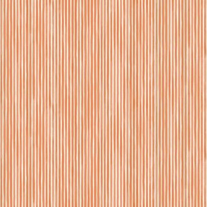 Vertical Watercolor Mini Stripes M+M Tangerine by Friztin