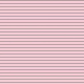 Small Pink Blush Pin Stripe Pattern Horizontal in Mouse Grey