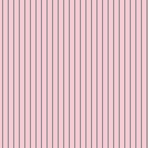 Small Pink Blush Pin Stripe Pattern Vertical in Mouse Grey