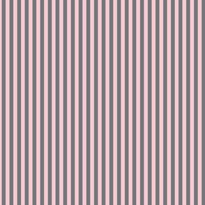 Small Pink Blush Bengal Stripe Pattern Vertical in Mouse Grey