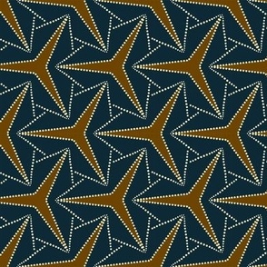 retro-triangular-dots navyblue brown