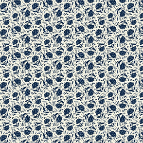 Rose bloom - small - Navy (4)