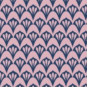 Neo Art Deco Navy and pink