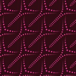 Dotted  arrows Grid  Burgundy - Pink