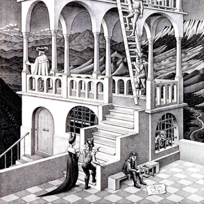 201-19  Escher's Tower - 2yd Quilt