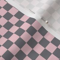 Checker Pattern - Pink Blush and 