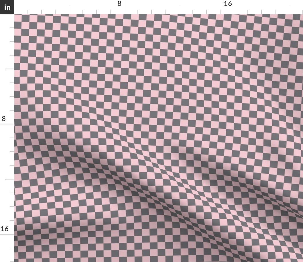 Checker Pattern - Pink Blush and 