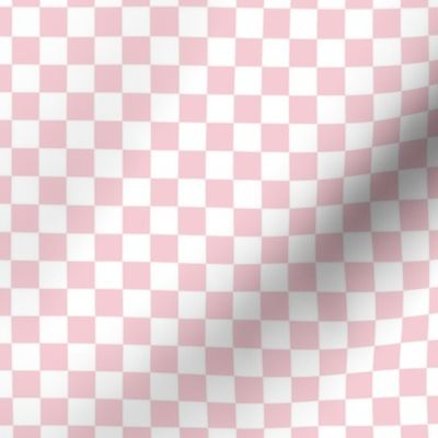 Checker Pattern - Pink Blush and White