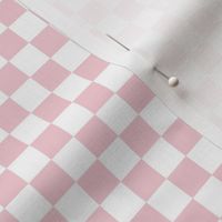 Checker Pattern - Pink Blush and White