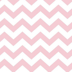 Chevron Pattern - Pink Blush and White