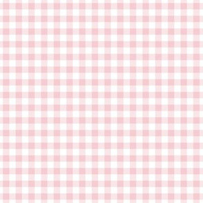 Small Gingham Pattern - Pink Blush and White