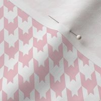 Houndstooth Pattern - Pink Blush and White