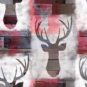 deer painting on wood 6 inch repeat