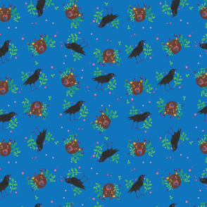 Raven and Bears in the Berries