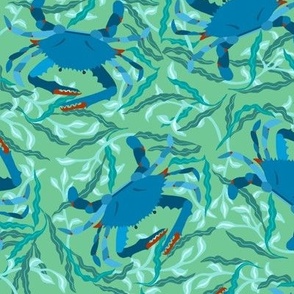 Maryland Blue Crab Fabric, Wallpaper and Home Decor