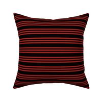 Bandy Stripe: Red & Black Horizontal Stripe, Thin Stripes 