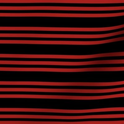 Bandy Stripe: Red & Black Horizontal Stripe, Thin Stripes 