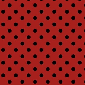 Dark Dotty: Red & Black Polka Dot
