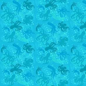 small-Bubbly aqua Octopus