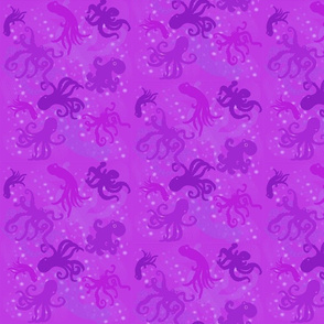 textile-red violet Bubbly Octopi