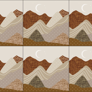 6 loveys: copper and taupe layered mountains