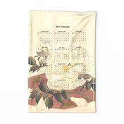 2021 Tea towel  Calendar - Flower