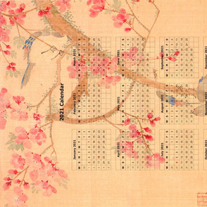 2021 Tea towel  Calendar - Sakura